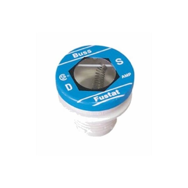 Eaton Bussmann Plug Fuse, S Series, Time-Delay, 614A, 125V AC, Indicating, 10kA at 125V AC BP/S-6-1/4 - main